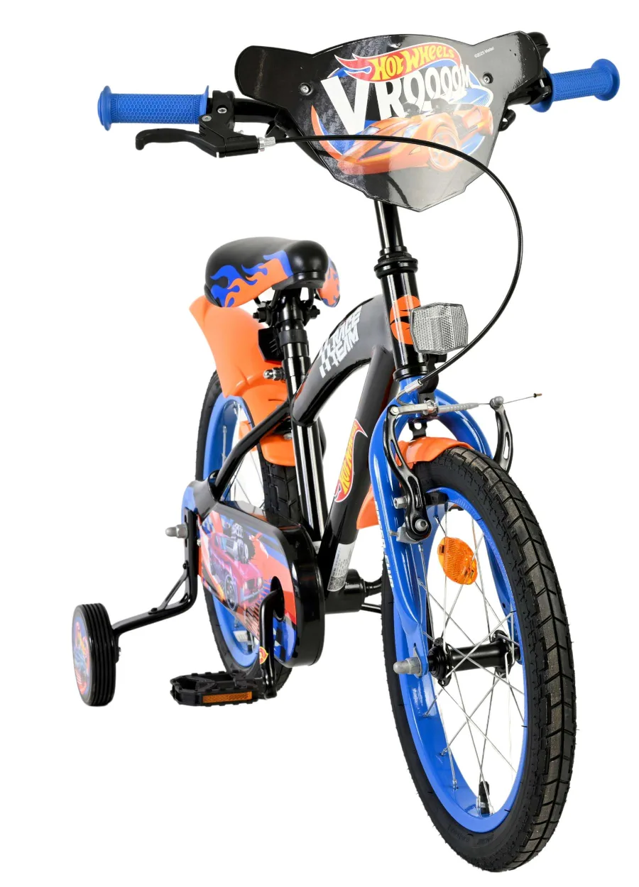 Hot Wheels Kinderfiets - Jongens - 16 inch - Zwart Oranje Blauw — foto 6