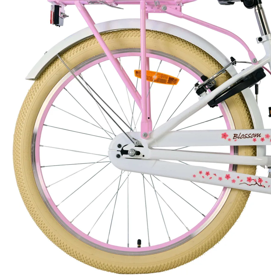 Volare Blossom Kinderfiets – Meisjes – 24 inch – Wit – Twee handremmen — foto 2