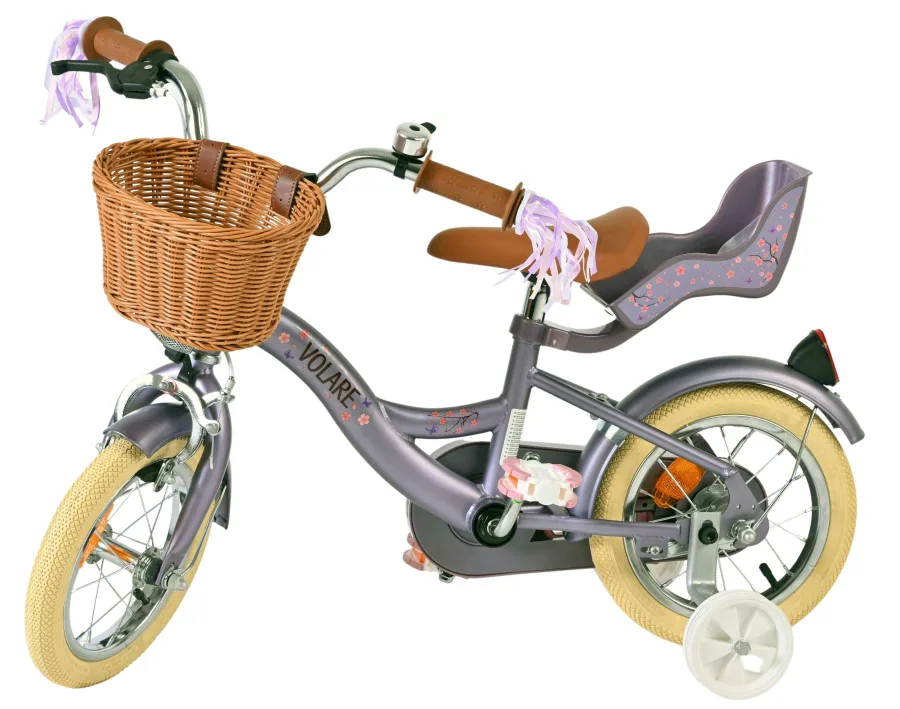 Volare Blossom Kinderfiets – Meisjes – 12 inch – Paars — foto 10