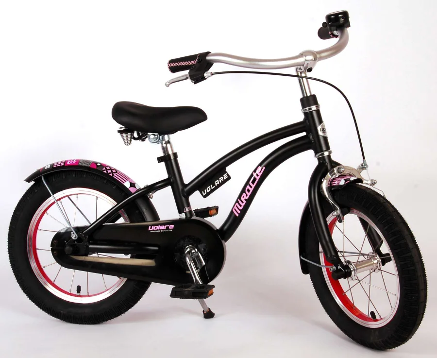 Volare Miracle Kinderfiets – Meisjes – 14 inch – Mat Zwart – Prime Collection — foto 3