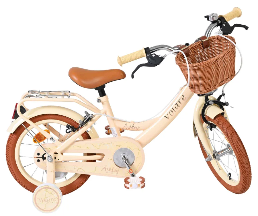 Volare Ashley Kinderfiets – Meisjes – 14 inch – Creme – Twee Handremmen — foto 10