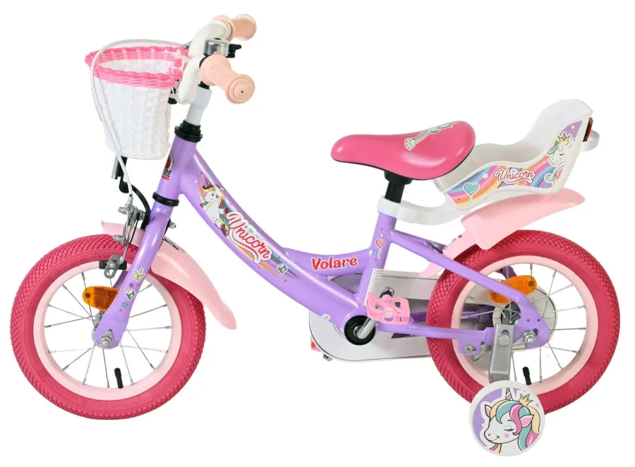 Volare Unicorn Kinderfiets – Meisjes – 12 inch – Paars — foto 8
