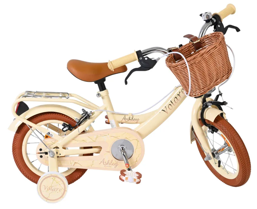 Volare Ashley Kinderfiets – Meisjes – 12 inch – Créme – Twee handremmen — foto 10