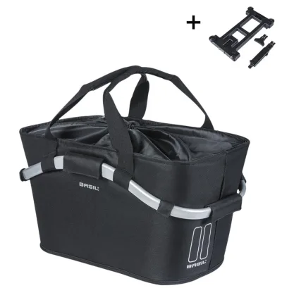 Fietsmand Basil Classic Carry All met MIK bevestiging 22 liter 20 x 38 x 17 cm - zwart