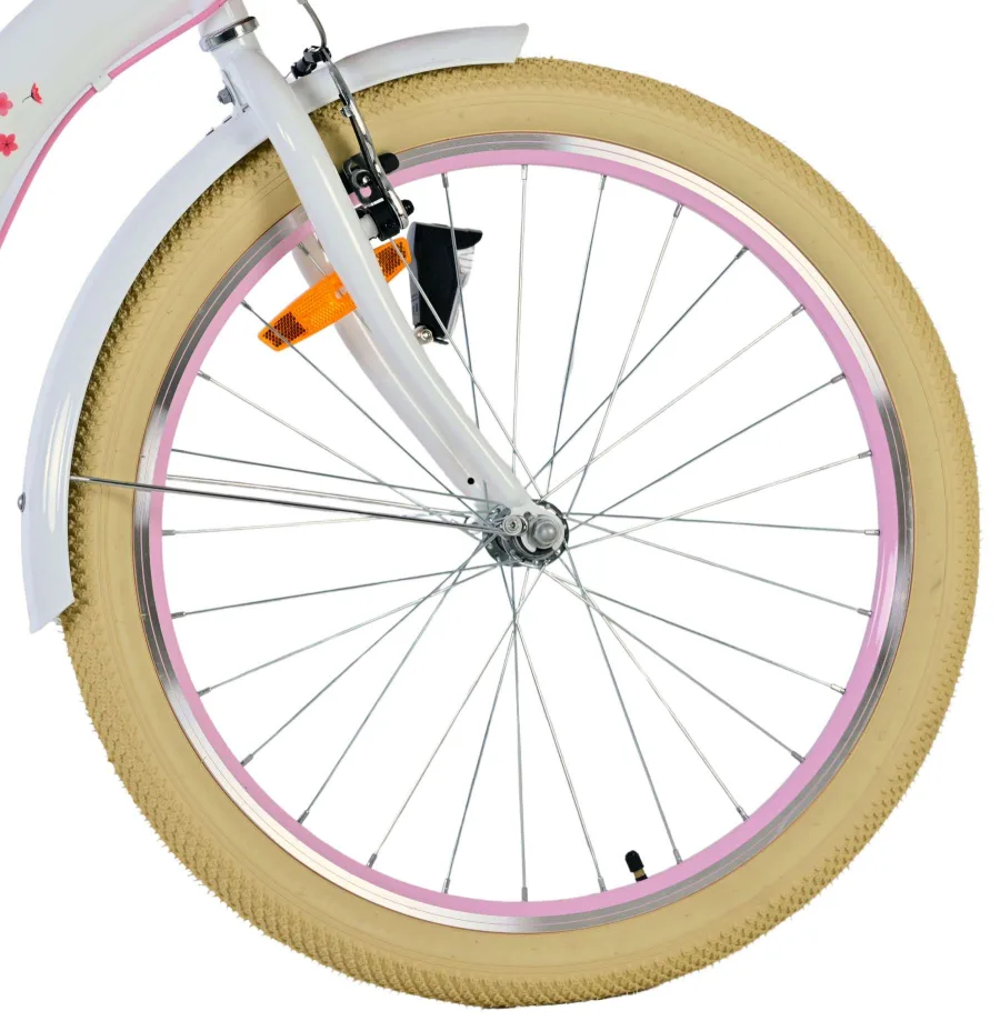 Volare Blossom Kinderfiets – Meisjes – 24 inch – Wit – Twee handremmen — foto 3