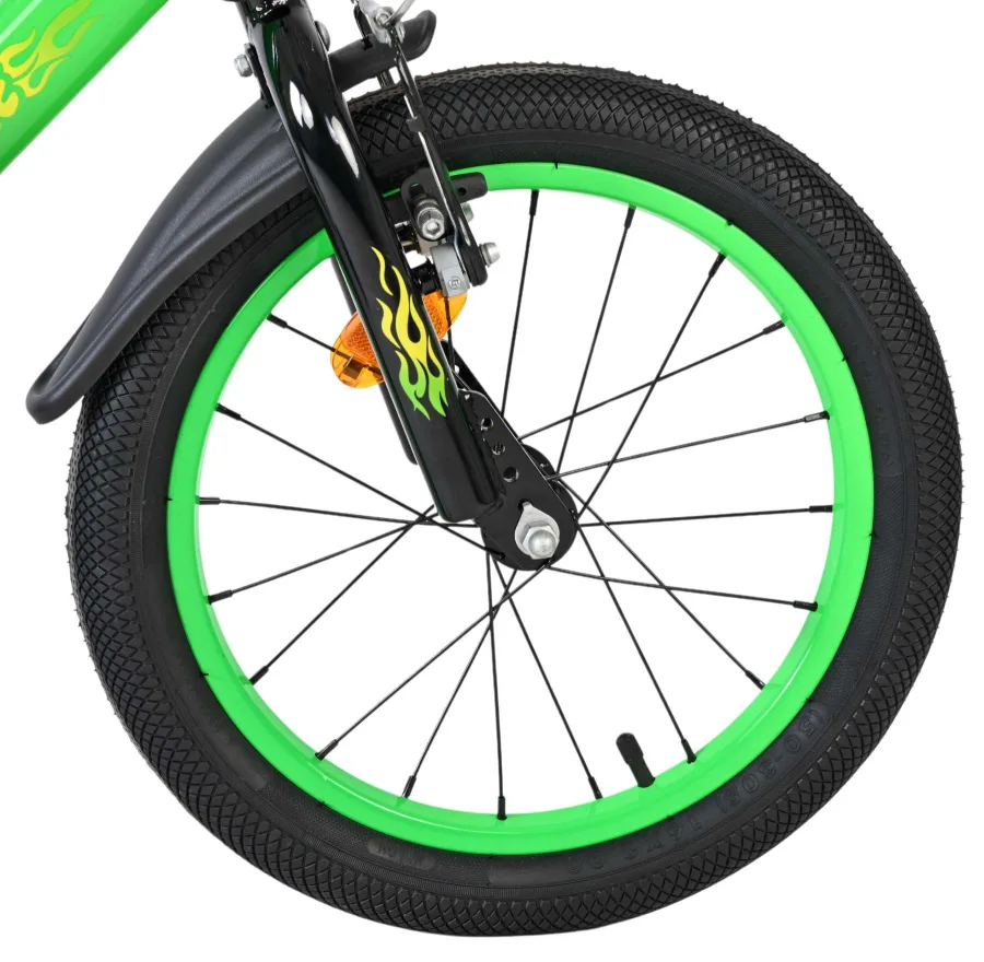 Volare Strike Kinderfiets – Jongens – 16 inch – Zwart Groen – Twee Handremmen — foto 5