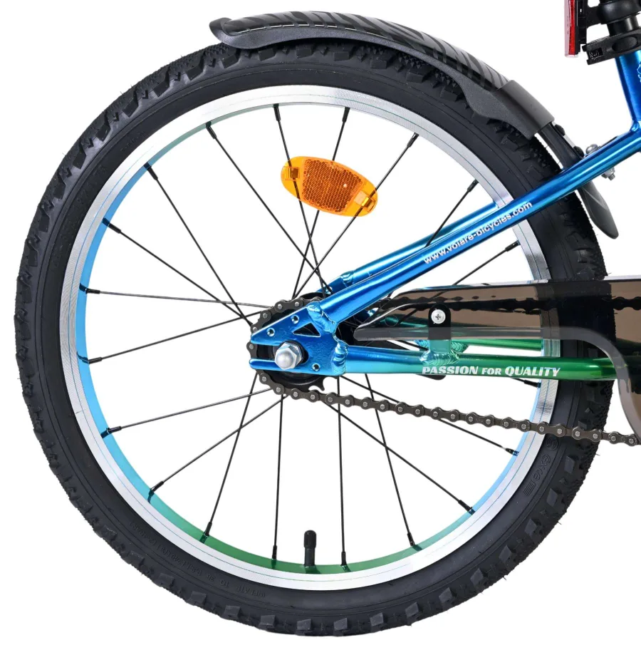 Volare Chrome Kinderfiets - Jongens - 18 inch - Blauw Groen — foto 2