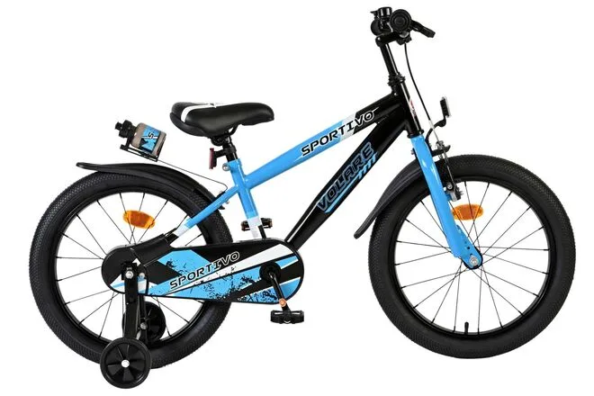 Volare Sportivo Kinderfiets – Jongens – 18 inch – Blauw Zwart