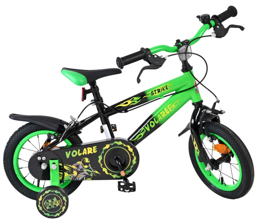 Volare Strike Kinderfiets – Jongens – 12 inch – Zwart Groen – Twee Handremmen — foto 13