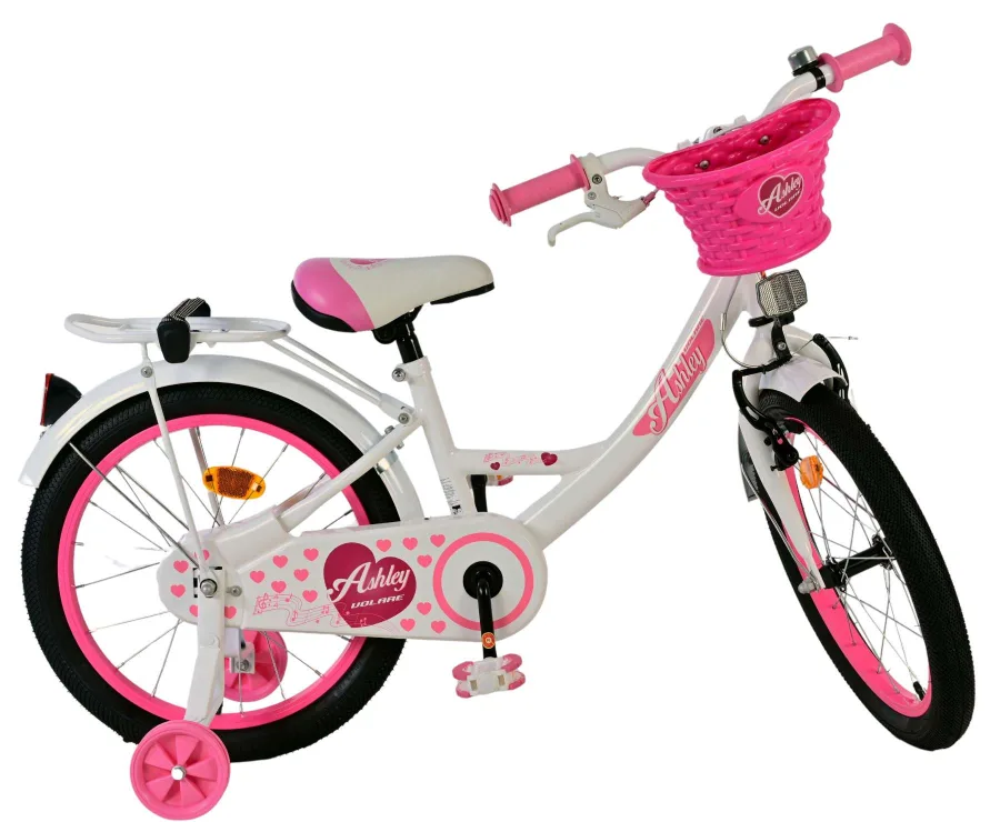 Volare Ashley Kinderfiets – Meisjes – 18 inch – Wit — foto 2