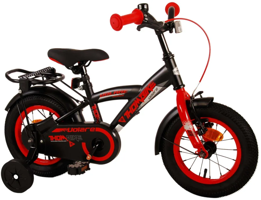 Volare Thombike Kinderfiets – Jongens – 12 inch – Zwart Rood — foto 2