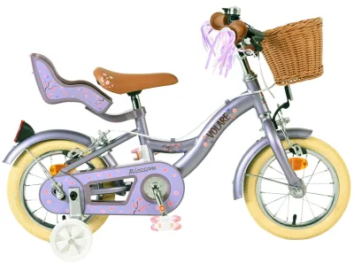 Volare Blossom Children's bike – Girls – 12 inch – Purple – Two hand brakes
