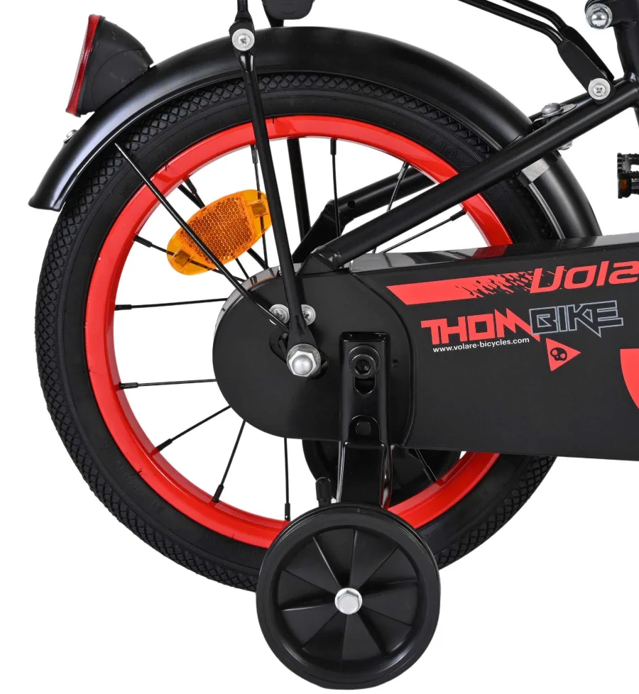Volare Thombike Kinderfiets – Jongens – 14 inch – Zwart Rood — foto 2