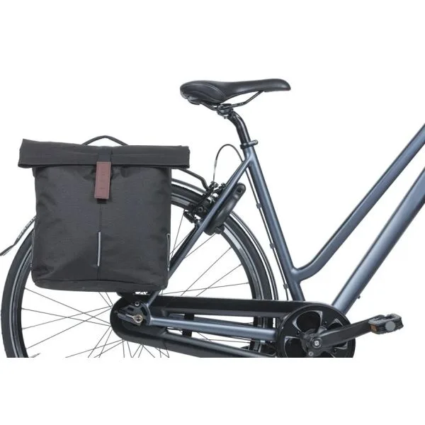Dubbele fietstas Basil City MIK 28-32 liter zwart — foto 4
