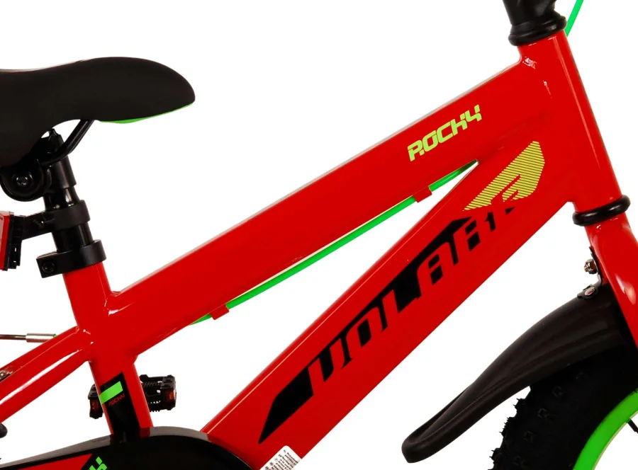 Volare Rocky Kinderfiets – Jongens – 14 inch – Rood – Twee handremmen — foto 11