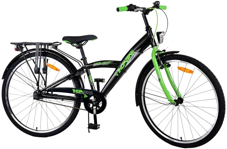 Volare Thombike Kinderfiets – Jongens – 26 inch – Zwart Groen – 3 versnellingen — foto 2
