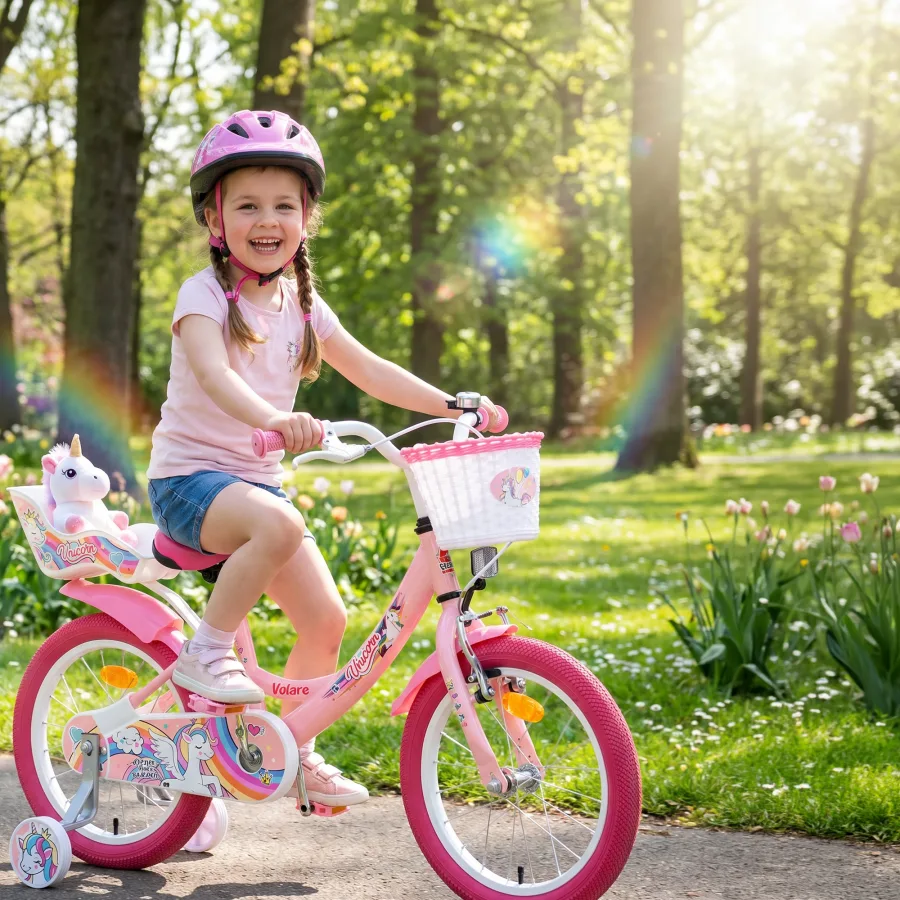 Volare Unicorn Kinderfiets – Meisjes – 14 inch – Groen — foto 14
