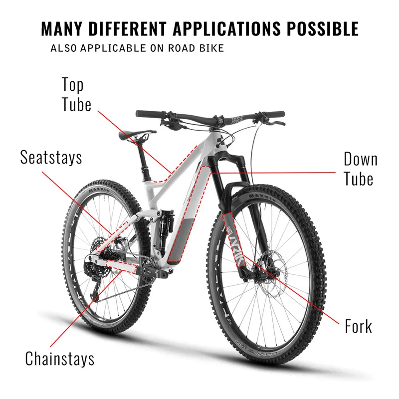 Fiets frame bescherming stickerset transparant — foto 3