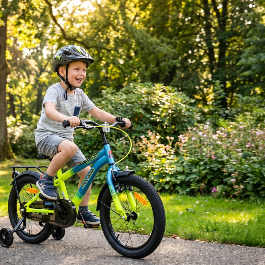 Volare Thombike Kinderfiets – Jongens – 14 inch – Blauw/Grijs — foto 15