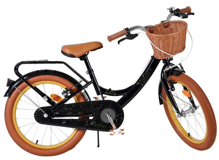 Volare Ashley Kinderfiets – Meisjes – 18 inch – Zwart – Twee handremmen — foto 12
