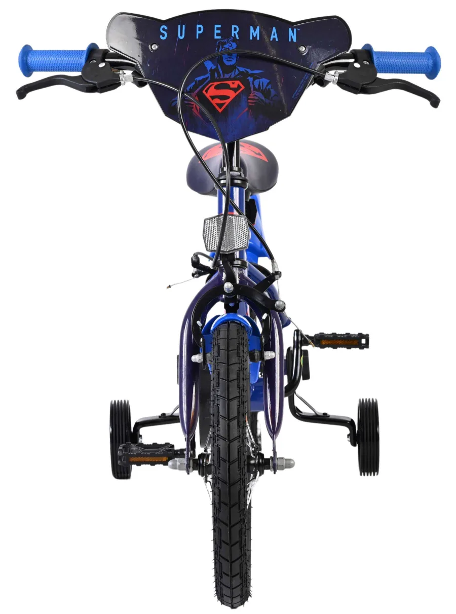 Superman Kinderfiets – Jongens – 14 inch – Blauw – Twee handremmen — foto 8