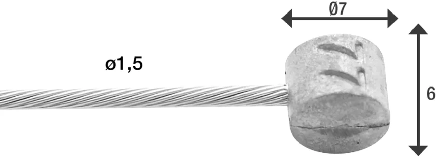 Rem binnenkabel RVS 3000 mm ø 1,5 mm 50 stuks — foto 5
