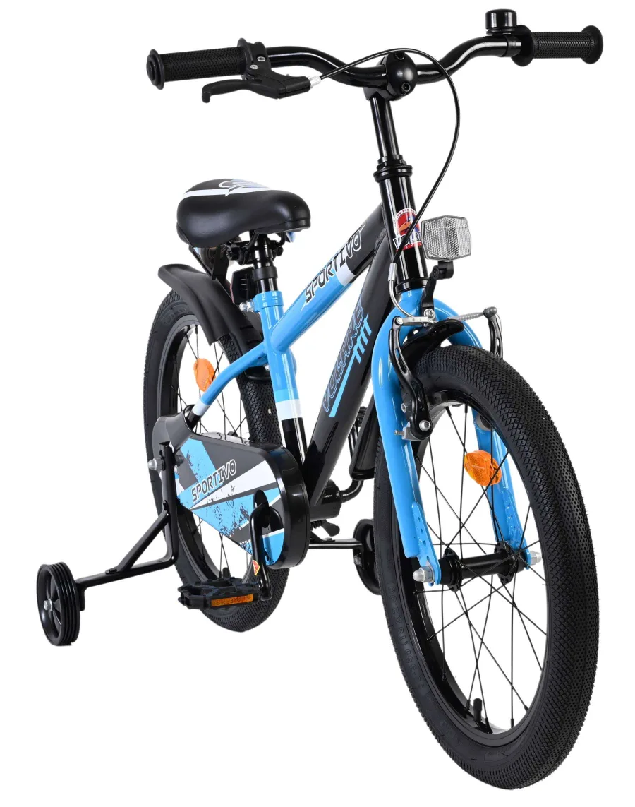 Volare Sportivo Kinderfiets – Jongens – 18 inch – Blauw Zwart — foto 7