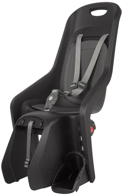 Kinderzitje achter Polisport Bubbly Maxi+ - zwart/donkergrijs - dragermontage (CFS)