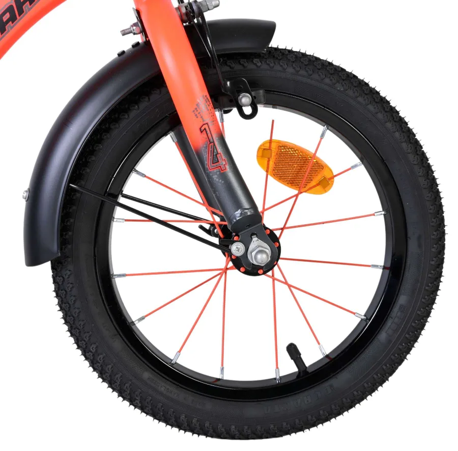 Volare Thombike Kinderfiets – Jongens – 14 inch – Oranje/Grijs — foto 2