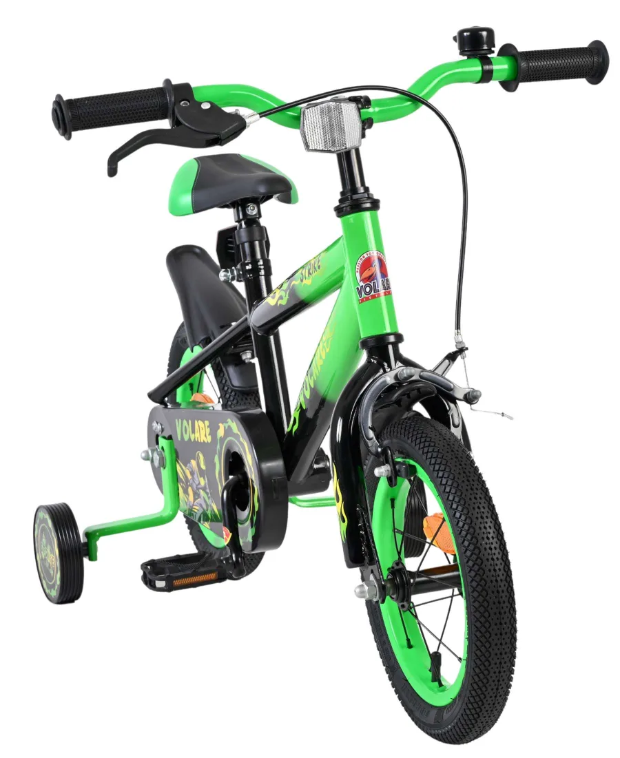 Volare Strike Kinderfiets – Jongens – 12 inch – Zwart Groen — foto 8