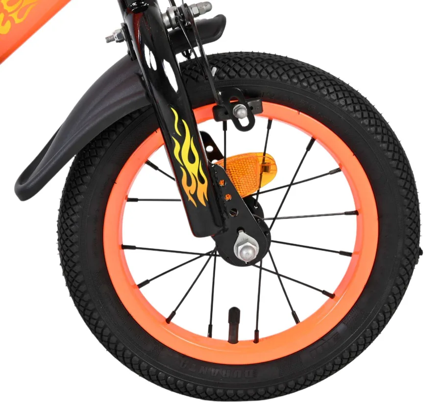 Volare Strike Kinderfiets – Jongens – 12 inch – Zwart Oranje — foto 3