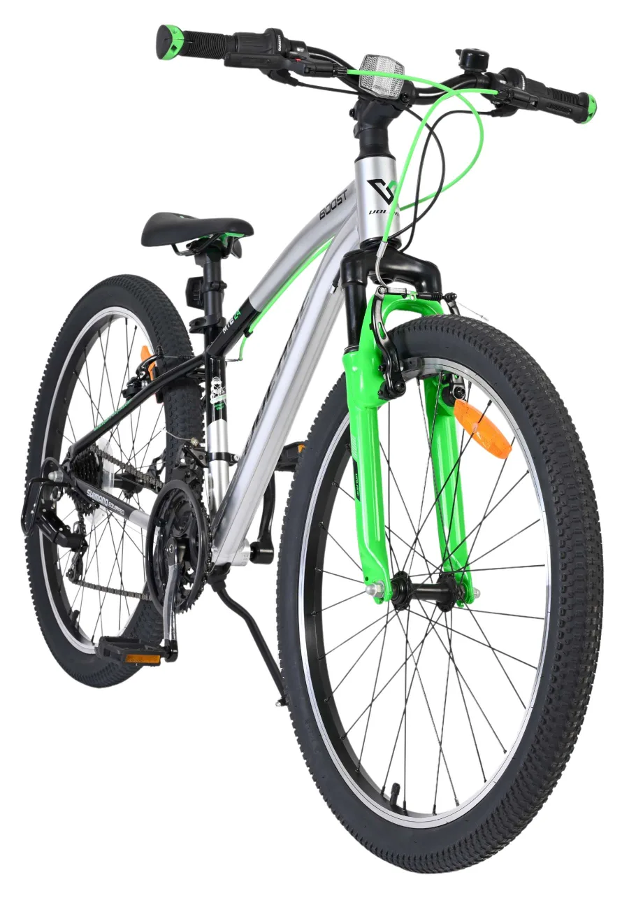 Volare Boost Kinderfiets – 24 inch – 21 Speed – Zilver/Groen — foto 8