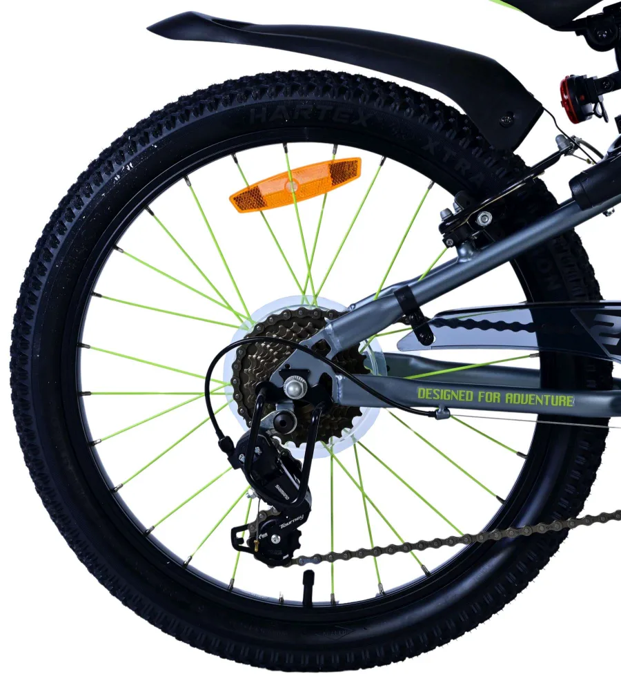 Volare Rocky Kinderfiets – 20 inch – 7 speed – Groen/Grijs — foto 2