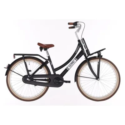 Bikefun Load 24″ meisjesfiets 3 versnellingen remnaaf mat zwart 2026