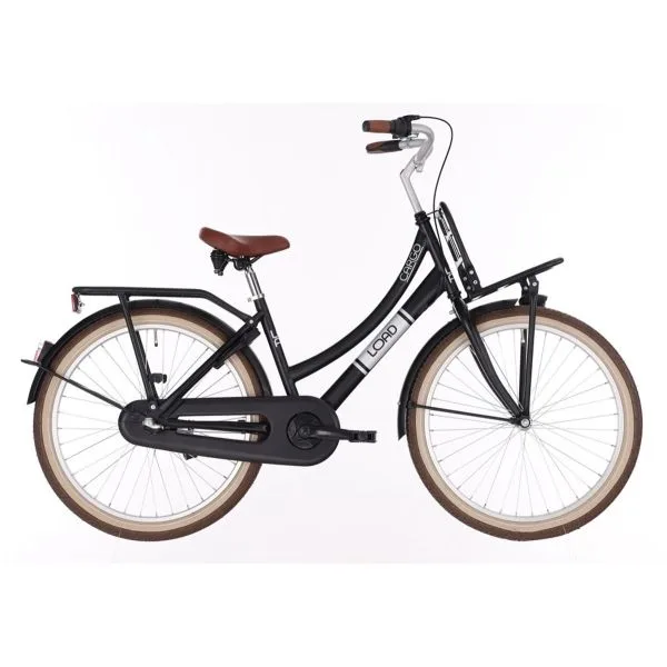 Bikefun Load 24″ meisjesfiets 3 versnellingen remnaaf mat zwart 2026