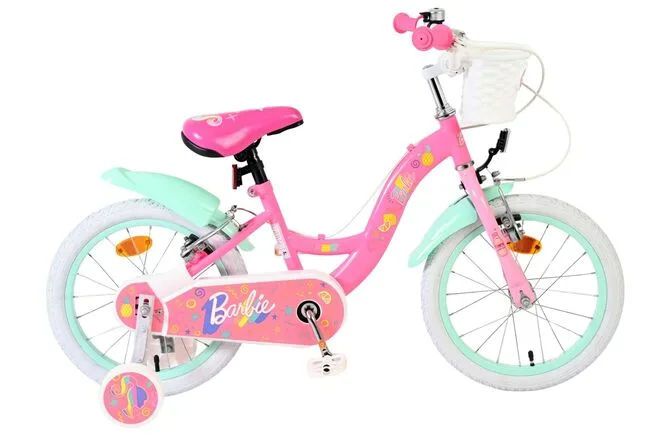 Barbie Kinderfiets – Meisjes – 16 inch – Roze – Twee handremmen