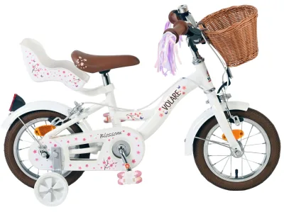 Volare Blossom Children's bike – Girls – 12 inch – White – Two hand brakes