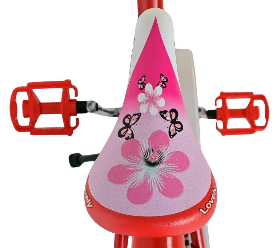Volare Lovely Kinderfiets – Meisjes – 18 inch – Rood Wit — foto 6
