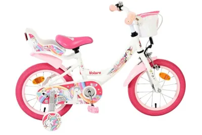 Volare Unicorn Kinderfiets – Meisjes – 14 inch – Wit