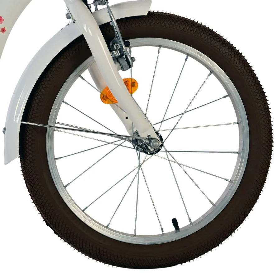 Volare Blossom Kinderfiets – Meisjes – 18 inch – Wit – Twee handremmen — foto 6