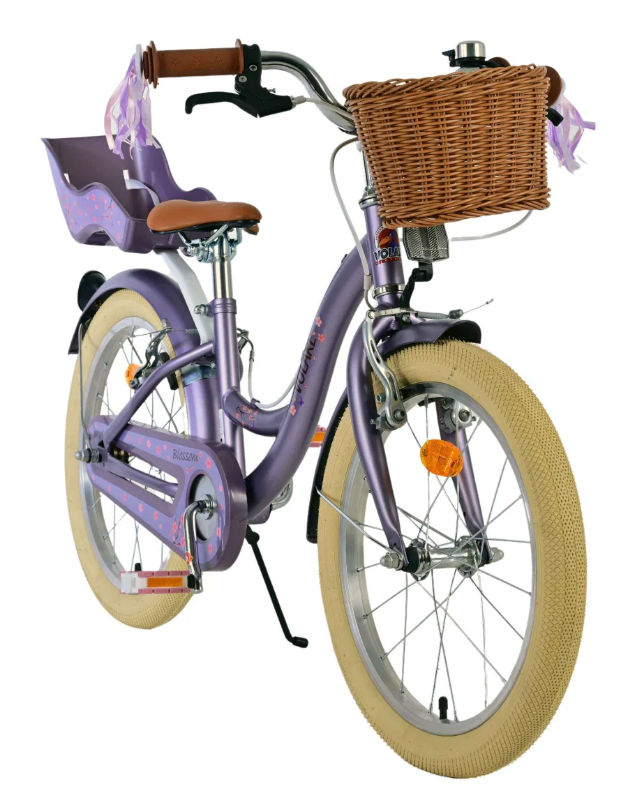 Volare Blossom Kinderfiets – Meisjes – 18 inch – Paars – Twee Handremmen — foto 8