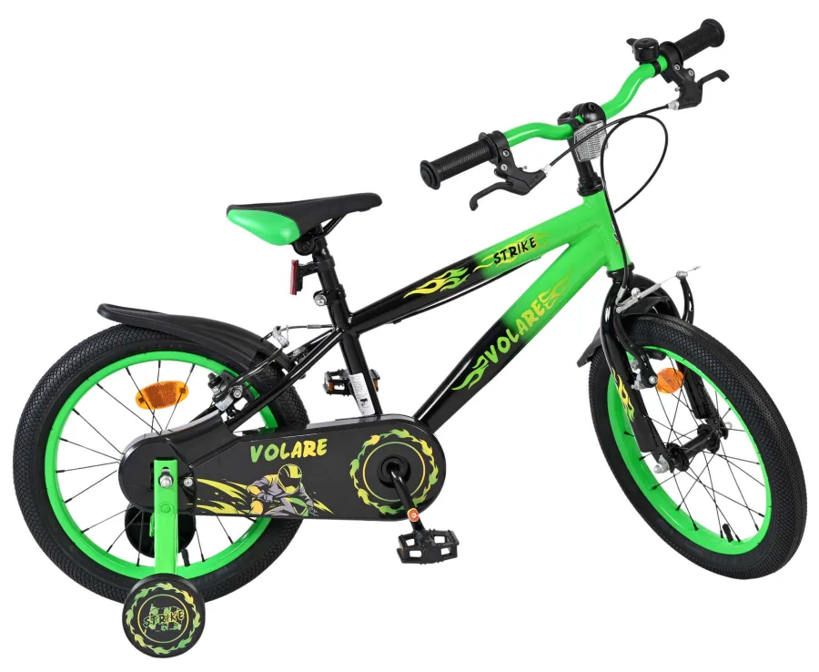 Volare Strike Kinderfiets – Jongens – 16 inch – Zwart Groen – Twee Handremmen — foto 11