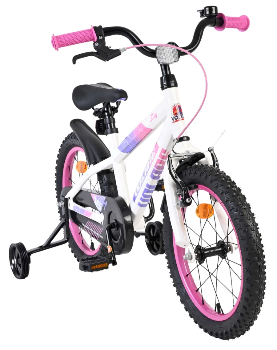 Volare Lily Kinderfiets – Meisjes – 16 inch – Wit Roze Paars — foto 6