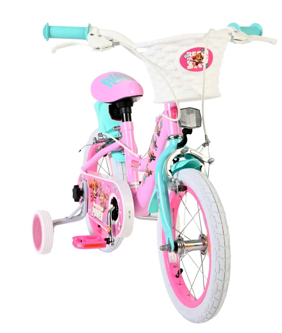 Paw Patrol Kinderfiets – Meisjes – 14 inch – Roze – Twee handremmen — foto 7