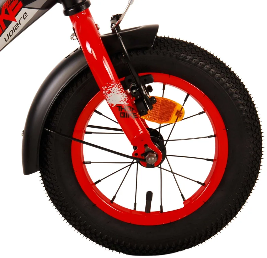 Volare Thombike Kinderfiets – Jongens – 12 inch – Zwart Rood — foto 12