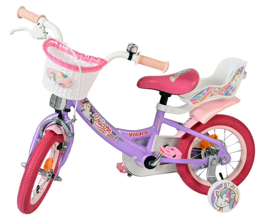 Volare Unicorn Kinderfiets – Meisjes – 12 inch – Paars — foto 9