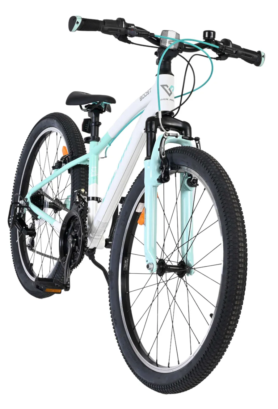 Volare Boost Kinderfiets – 24 inch – 21 Speed – Wit/Mintgroen — foto 9