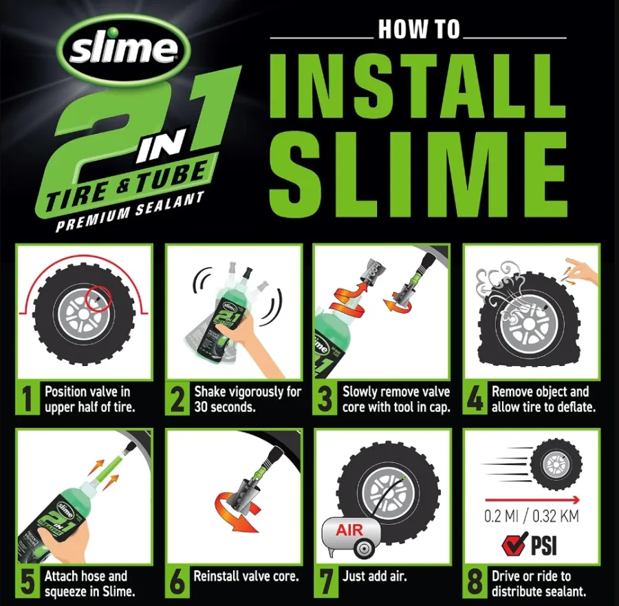 Slime 2-in-1 banden & binnenbanden afdichtmiddel — foto 3