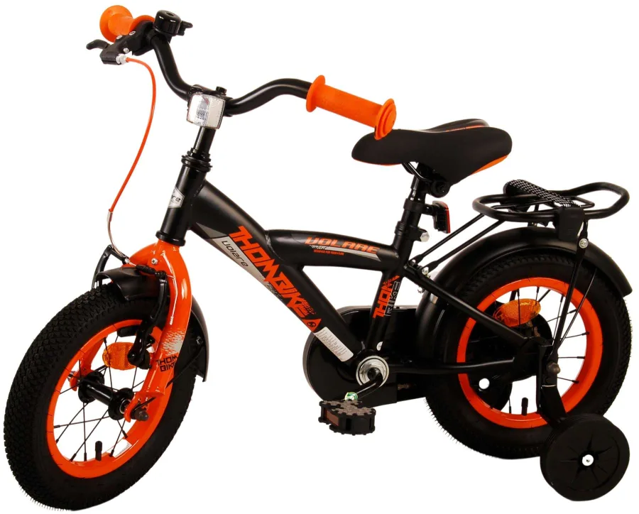 Volare Thombike Kinderfiets – Jongens – 12 inch – Zwart Oranje — foto 6