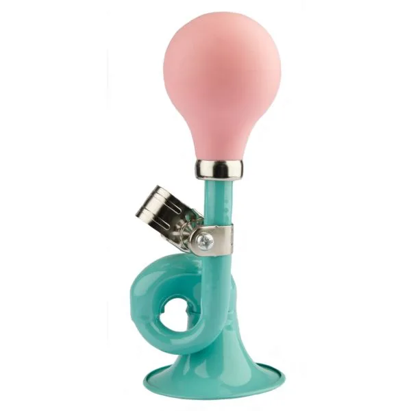 Fietstoeter krul PexKids – groen met roze bol